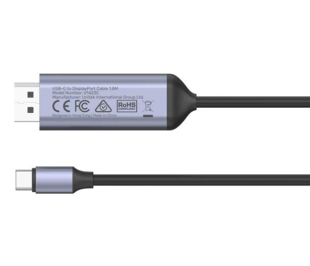 UNITEK Adapter USB-C - DisplayPort 1.4 8K/60Hz 1.8m V1423C - 1102307 - zdjęcie 2
